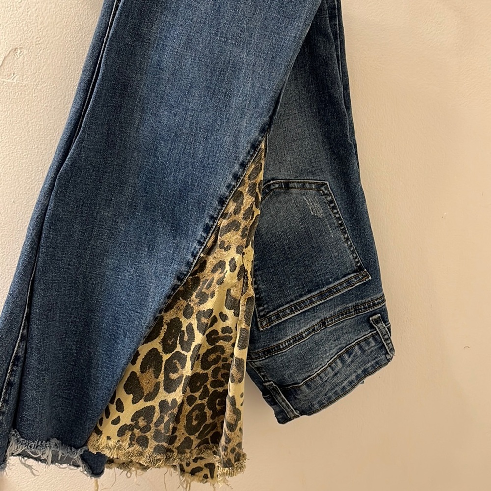 Y2K Wide Flare Lucky & Blessed Cheetah Print Pants